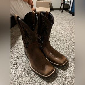 Ariat Men’s Square Toe Cowboy Boots, brown, 8.5D